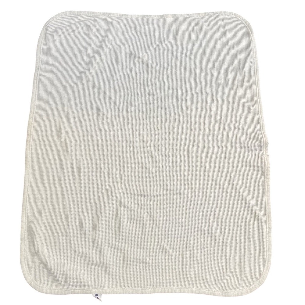 Curity Solid Cream Off White Thermal Baby Blanket Unisex Waffle Weave Cotton